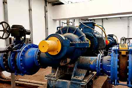 KPS系列單級雙吸離心泵在賀州信都供水項目使用現(xiàn)場