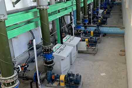 KCP系列單級離心泵在汕頭市潮陽區(qū)紡織印染水處理中心使用現(xiàn)場