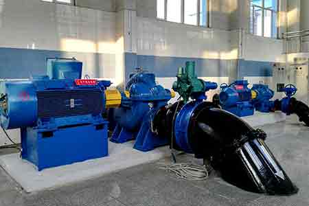 KPS系列單級雙吸離心泵在沈陽砂山泵站水泵節(jié)能改造使用現(xiàn)場
